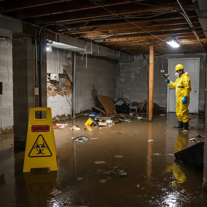 Flooded Basement Electrical Hazard in Yakutat City and Borough, AK Property